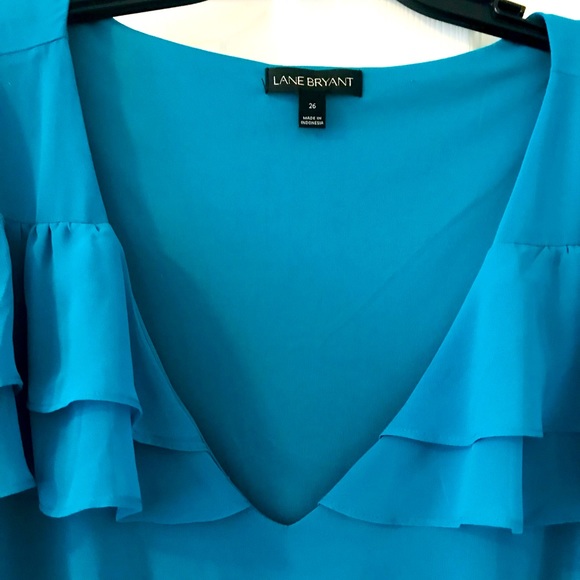 Triple Ruffled Teal - Picture 2 of 5